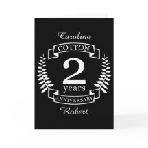 Aniversário de casamento de algodão 2 anos de casa