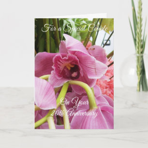 Cartão Aniversário de Casamento de Orquídeas 20