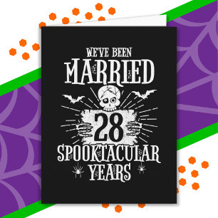 Cartão Aniversário de Casamento do Dia 28 de Spooktacular