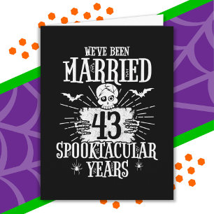 Cartão Aniversário de Casamento do Dia 43 de Spooktacular