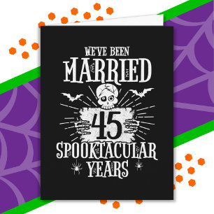 Cartão Aniversário de Casamento do Dia 45 de Spooktacular