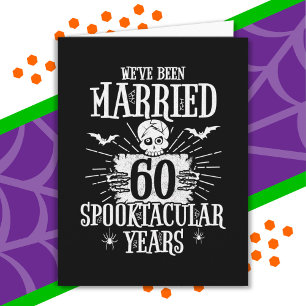 Cartão Aniversário de Casamento do Dia 60 de Spooktacular