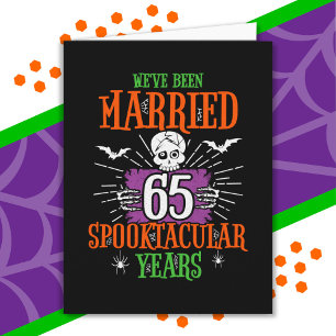 Cartão Aniversário de Casamento do Dia 65 de Spooktacular