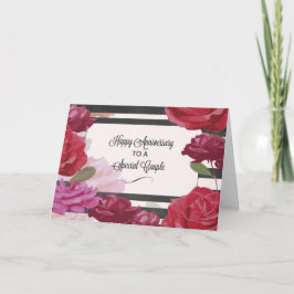 Cartão Aniversário de Casamento do Primo e Marido Rosa