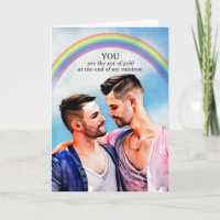 Aniversário de Casamento Gay Vaso de Ouro Arco-íri