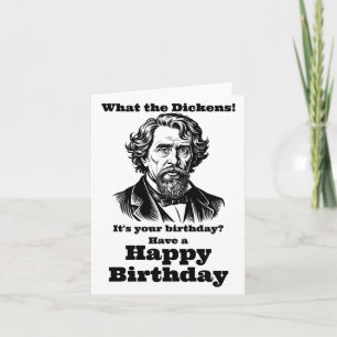 Cartão Aniversário de Charles Dickens