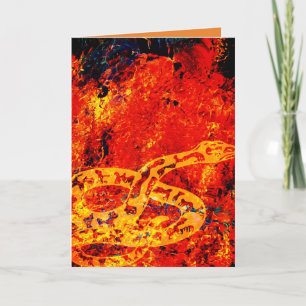 CARTÃO ANIVERSÁRIO DE COBRAS DE INCÊNDIO