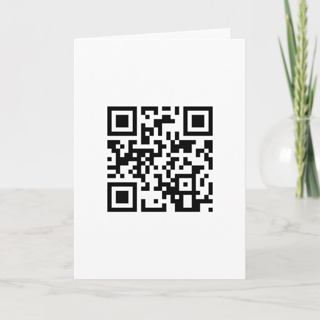 Cartão Aniversário de código QR em branco (Frente)