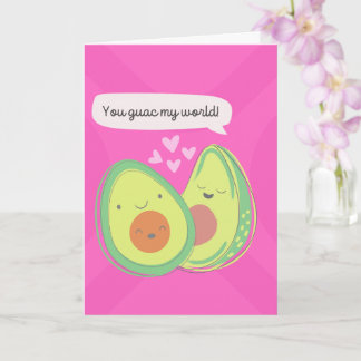 Cartão Aniversário de Cute Avocados