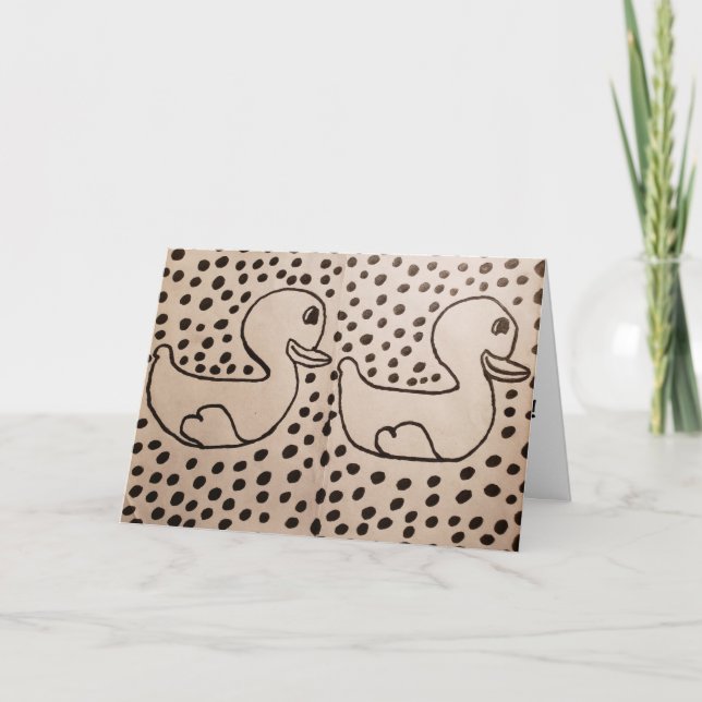 Cartão Aniversário de Desenho do Laboratório de Little Co (Frente)