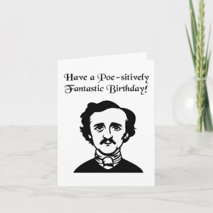 Cartão Aniversário de Edgar Allan Poe