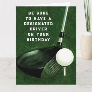 Cartão Aniversário de Golfe Personalizado