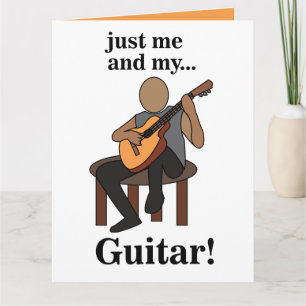 Cartão Aniversário de Guitarrista Tocando Guitarra