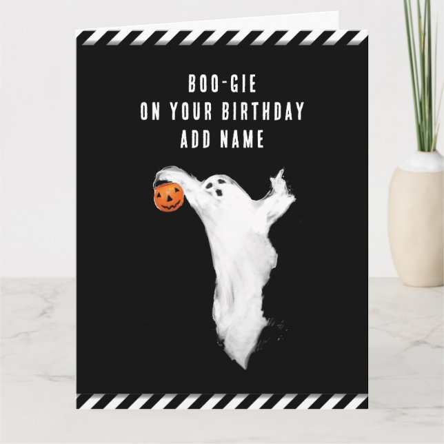 Cartão Aniversário de Halloween (Frente)