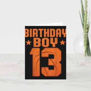 Cartão Aniversário De Jogador De Basquete De 13 Anos