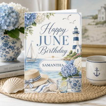Aniversário de junho com nome personalizado elegan