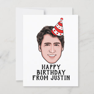 CARTÃO ANIVERSÁRIO DE JUSTIN TRUDEAU