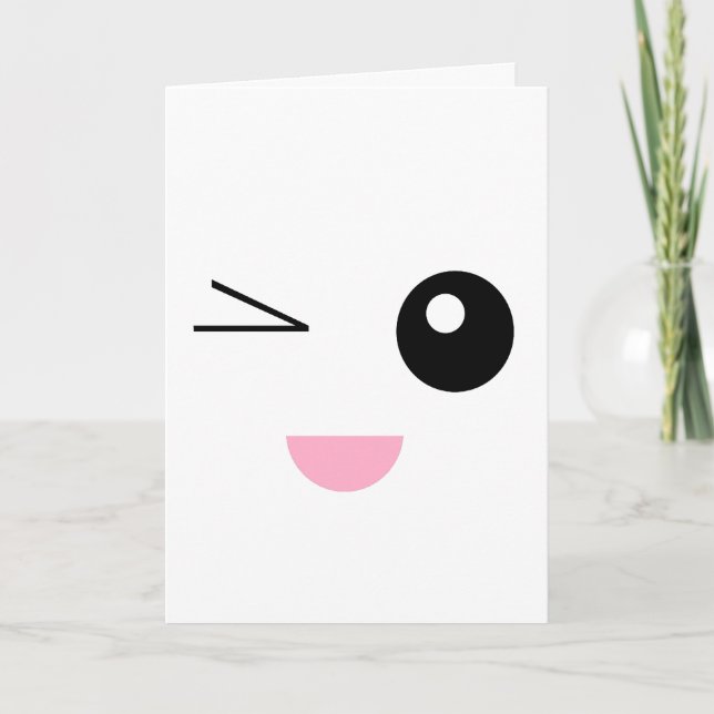 Cartão Aniversário de Kawaii! (Frente)