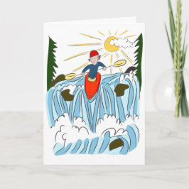 Cartão Aniversário de Kayaking