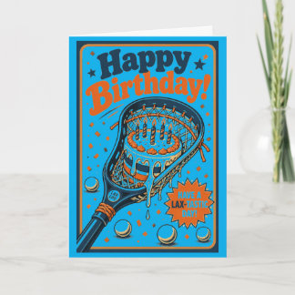 Cartão Aniversário de Lacrosse Humor Divertido Lax Esport