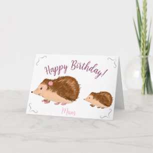 Cartão Aniversário de Mãe de porco