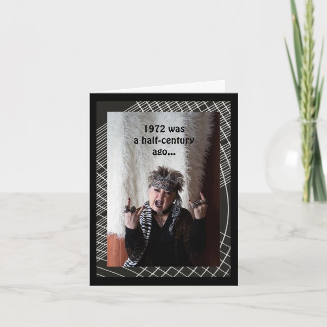 Cartão Aniversário de meio século divertido (Frente)