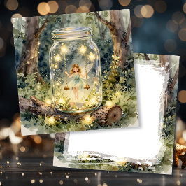 Cartão Aniversário de Menina com Tema de Fada Encantada