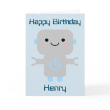 Aniversário de Meninos Robô Foguete Desenho Animad