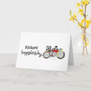 Cartão Aniversário de Moto Personalizado