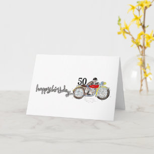 Cartão Aniversário de Motocicleta Personalizado