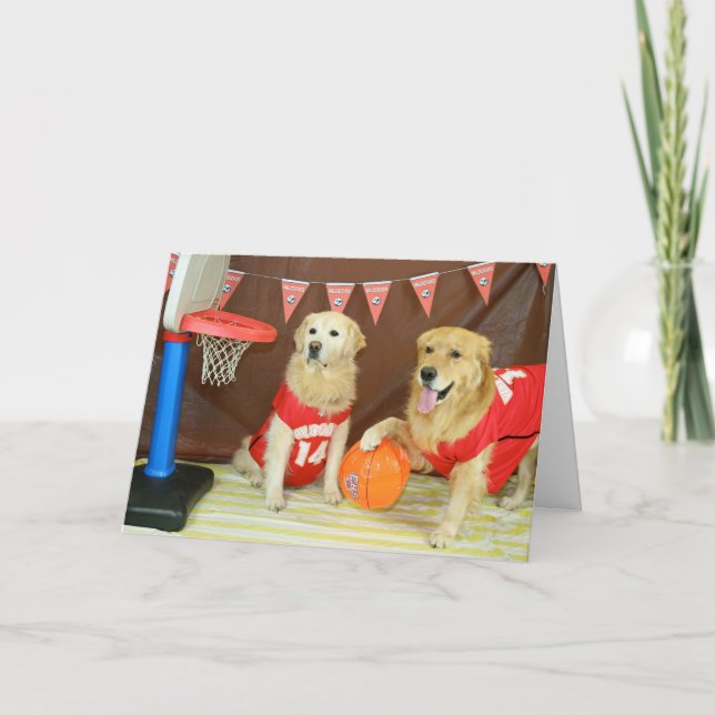 Cartão Aniversário de Ouro Slam Dunk (Frente)