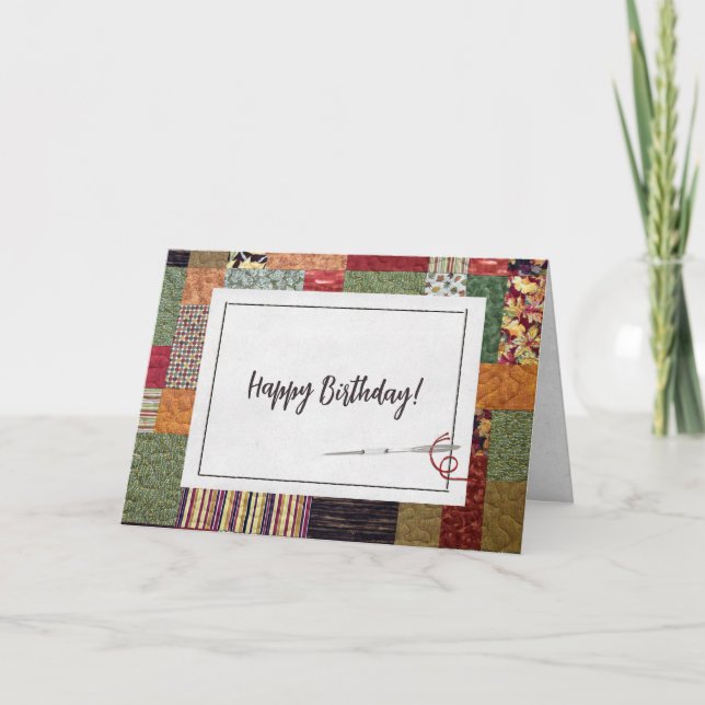 Cartão Aniversário de outono (Frente)