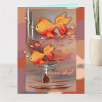 Aniversário de peixe-dourado-bonito e de texto per