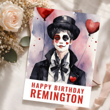 Aniversário de Personagem de Mímica Elegante