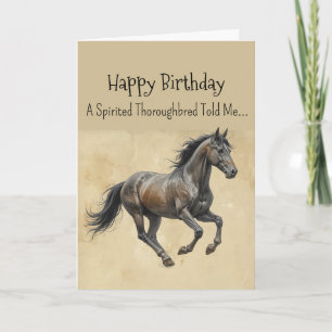 Cartão Aniversário de Personalidade dos Cavalos Completos