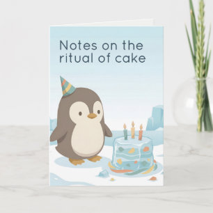 Cartão Aniversário de Pinguim   Aniversário Personalizado