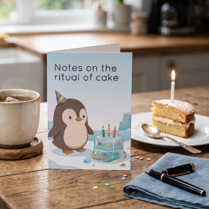 Cartão Aniversário de Pinguim Aniversário Personalizado