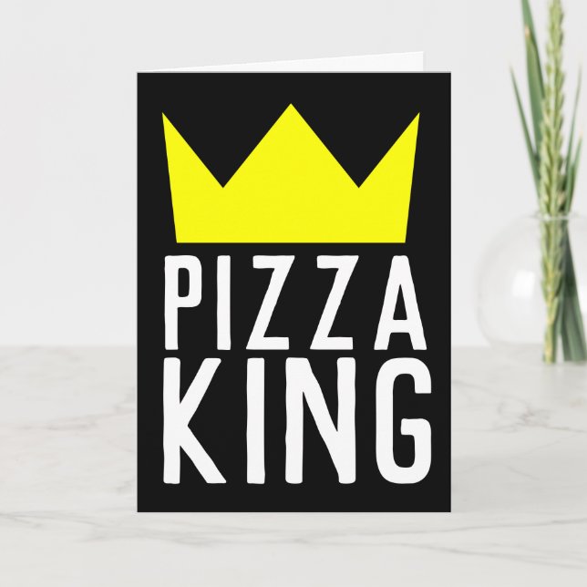 CARTÃO ANIVERSÁRIO DE PIZZA KING, ADEQUADO PARA ENQUADRAM (Frente)