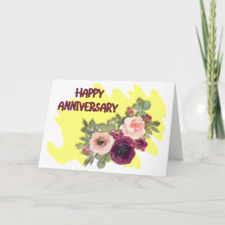 Cartão Aniversário de rosa
