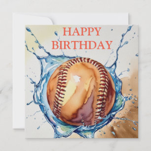 Cartão Aniversário de Splash de Aquarela para Amantes de