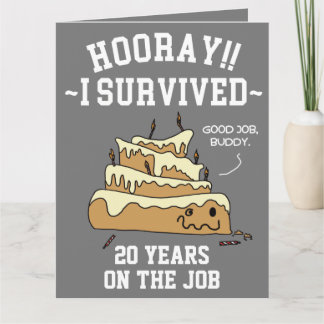 Cartão Aniversário de Trabalho de Apreciação ao Funcionár