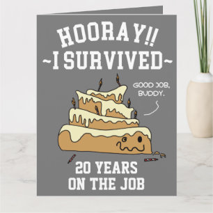 Cartão Aniversário de Trabalho de Apreciação do Funcionár