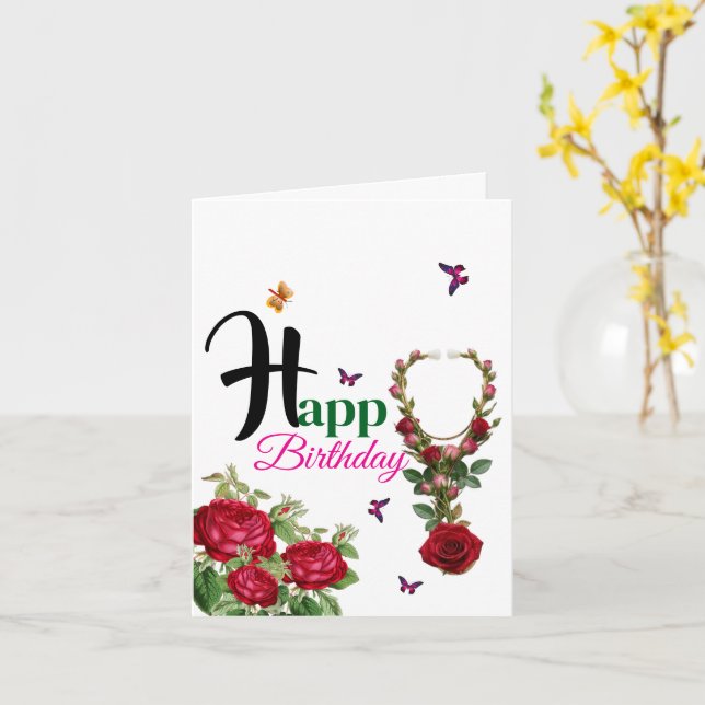 Cartão Aniversário de um Médico  (Flor Amarela)