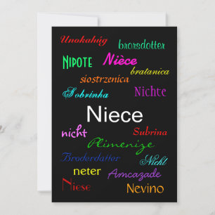 Cartão "Aniversário de uma Sobrinha I" Flat Personalizáve