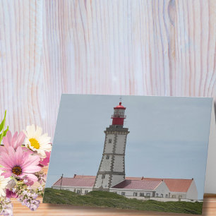 Cartão Aniversário de Viagem Farol Portugal Diversão Foto