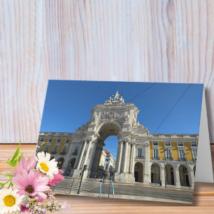 Cartão Aniversário de Viagem Lisboa Portugal Diversão Fot