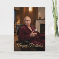 Aniversário de Vladimir Putin Humor de Homem Forte