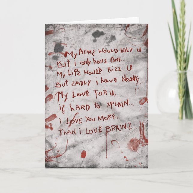 Cartão aniversário de zombie (Frente)