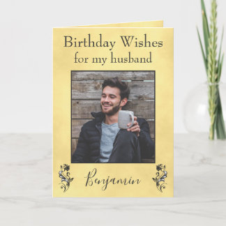 Cartão Aniversário Deseja meu marido