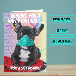 Cartão Aniversário Deseja um Cachorro à Distância